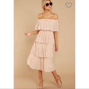 Beige midi dress- new without tag